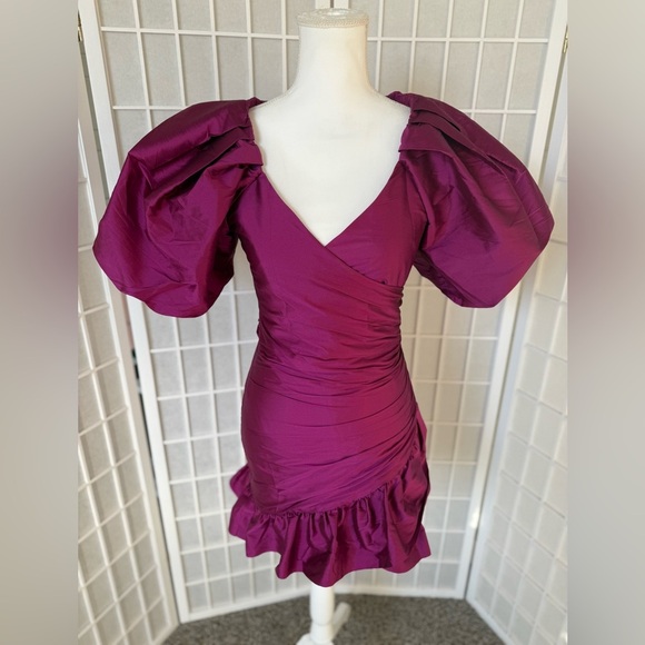 NEW MISA LOS ANGELES Sybil Dress in Magenta | X-Small - Picture 4 of 7